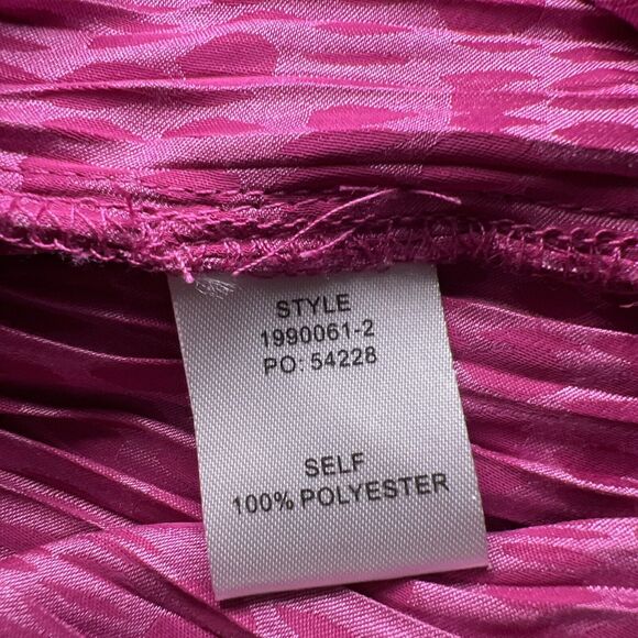 Current Air Zoey Pleated Mini Dress Large Tiered Skirt Pink - Picture 6 of 9